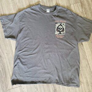 Las Vegas Nevada Skull Graphic T-Shirt Mens XL Gildan Y2K Vintage